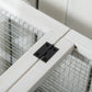 Rabbit Cage with Wheels, Ramp, Run, Tray for Indoor Outdoor, Suitable for Rabbit, Guinea Pig, Grey