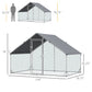 9.8' x 6.6' x 6.6' Chicken Coop Cage, Outdoor Hen House w/Cover & Lockable Door