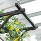 Metal Garden Arch Outdoor Walkway Arbor, 74.75" x 19.75" x 82.75", Dark Grey