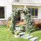 Steel Garden Arch, 7.5' Garden Arbor Trellis for Climbing Plants, Roses, Wedding Arch for Outdoor Bridal Party, Ceremony