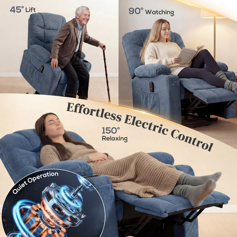 Power Lift Recliner with Massage and Cup Holders