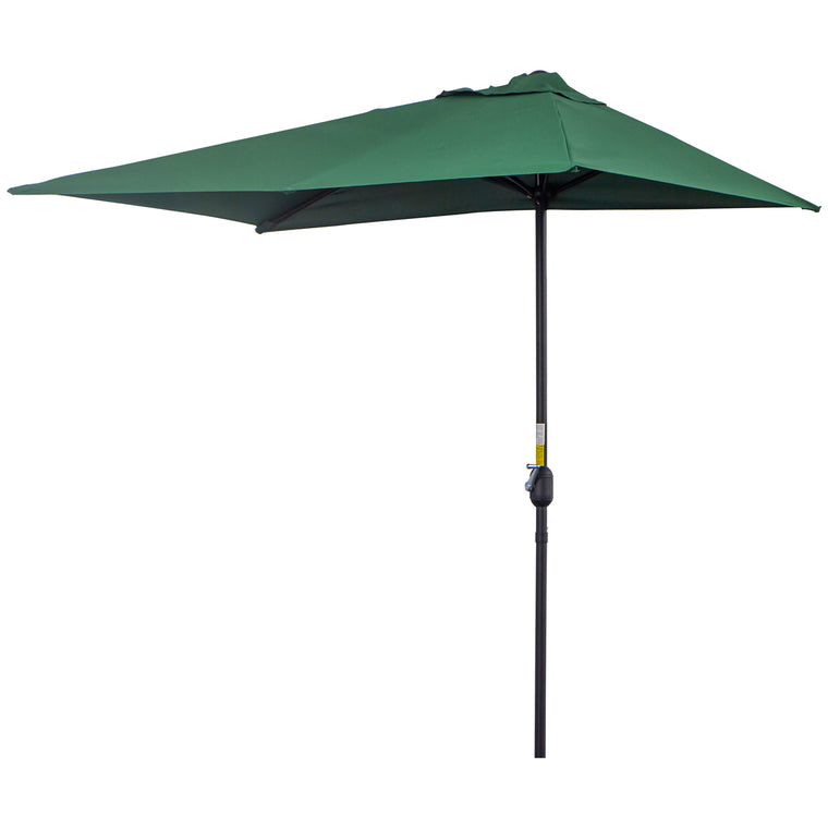 8ft Green Half Umbrella with 5 Ribs
