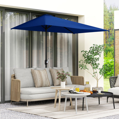 8ft Half Round Window Umbrella with 5 Ribs
