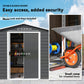 8' x 7' Outdoor Storage Shed, Easy to Assemble, Upgraded Galvanized Metal Garden Shed with Lockable Doors, Floor Frame and Gloves for Backyard, Lawn, Patio, Dark Grey