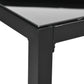 Rectangular Outdoor Dining Table for 8 People with Tempered Glass Top and Aluminum Frame, Black 70.9" x 31.5" x 28.3"