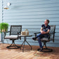 Outdoor Patio Chairs Set of 2, Metal Swivel Rocker Chairs with Cushion and Armrests for Backyard, Garden, Patio