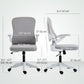 Ergonomic Office Chair, Swivel Desk Chair with Adjustable Lumbar Support and Height, Flip-up Armrests, Wheels, Grey