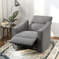 Power Recliner Chair, Chenille Upholstered Recliner Chair with USB Ports, Footrest, Dark Grey