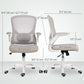 Ergonomic Mesh Office Chair with 4D Lumbar Support, Swivel Desk Chair with Flip-up Armrests, Tilt Function, Grey