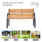 48"L Garden Bench Outdoor Patio 2-Person Wooden Seat Chair Park Loveseat Yard Furniture w/ Steel Frame