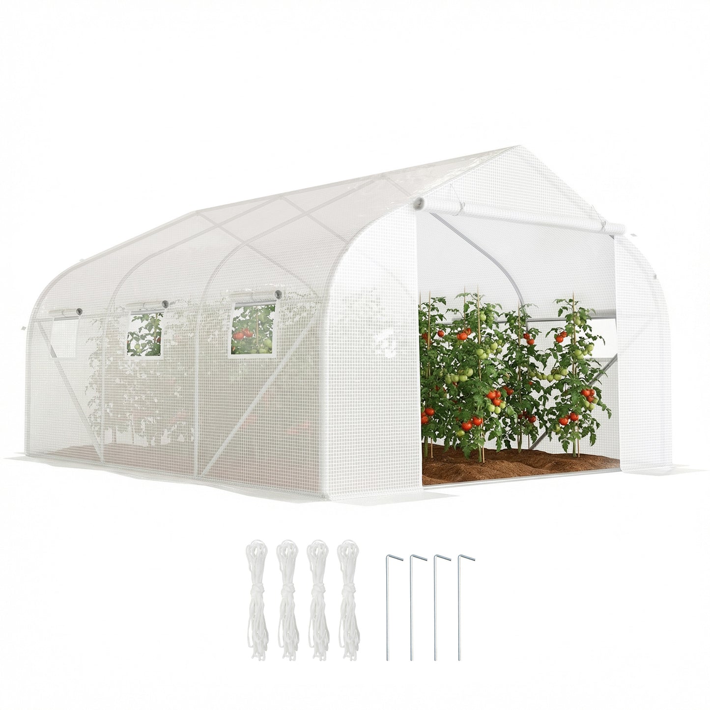 Portable Walk-In Tunnel Greenhouse Garden Warm House