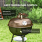 17" Kettle Charcoal BBQ Grill with BBQ Accessories, Barbecue Grill with Shelf, Ash Catcher, Wheels, Handles for Outdoor Cooking, Patio Backyard Party, Black