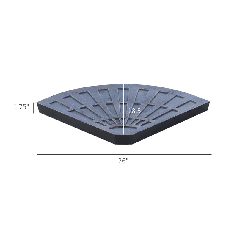 Bronze 2-Piece Resin Umbrella Base Weights, 61.6lb