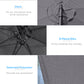 10ft Offset Patio Umbrella with Base, Garden Hanging Parasol with Crank, Banana Cantilever Umbrella Sun Shade, Grey