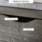 Nightstand with 2 Drawers, Industrial Side Table with Storage Shelf, Accent End Table for Bedroom, Living Room, Grey