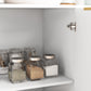 Modern Kitchen Storage Cabinet, Sideboard Buffet Cabinet with Adjustable Shelves for Kitchen Hallway, White