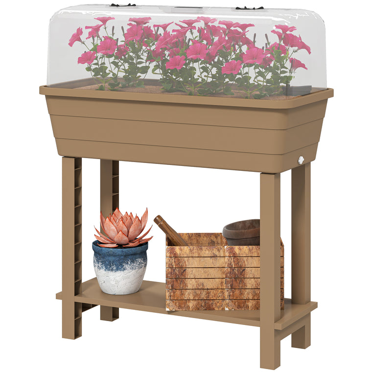 41L Self-Watering Planter Box with Storage Shelf