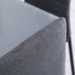 Modern Dining Chairs Set of 4, Upholstered Linen Fabric Kitchen Chairs with Channel Tufting and Metal Legs for Living Room, Dining Room, Bedroom, Grey