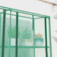 Lean-to Greenhouse with 3 Tier Shelves, Mini Greenhouse with 3 Roll-Up Doors for Indoor Outdoor, Green