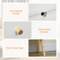 White Dresser for Bedroom with 3 Drawers, Morden Chest of Drawers with Solid Wood Legs and Handles, Storage Organizer for Living Room, White