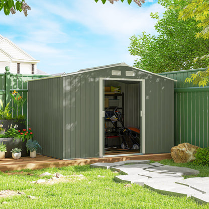 9.1' x 6.4' x 6.3' Metal Tool Shed with Double Doors