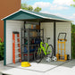 9' x 6' Garden Shed, Outdoor Storage Patio Shed w/ Sloped Roof, Lockable Door for Patio Lawn, Green