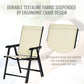 Outdoor Dining Chairs Set of 2, Folding Patio Dining Set with Texteline and Steel Frame for Park Convenient Seat
