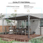 12.8' x 9.7' Louvered Pergola with Retractable Roof, Metal Pergola for Lawn Garden Patio, Grey