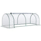 8' x 3' x 2.6' Mini Greenhouse Portable Hot House for Plants with Zippered Doors for Outdoor, Indoor, Garden, Clear