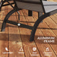 Outdoor Adirondack Chair Muskoka Chair with Aluminum Frame, Mesh Seat, High Back for Garden, Deck, Dark Grey