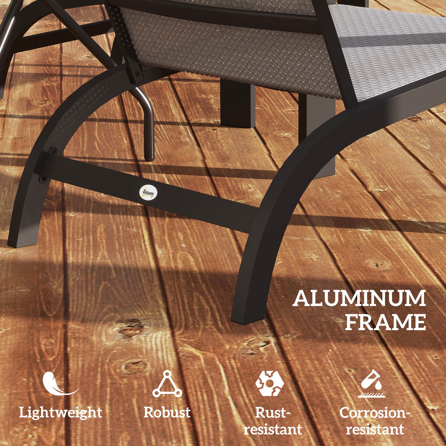 Outdoor Adirondack Chair Muskoka Chair with Aluminum Frame, Mesh Seat, High Back for Garden, Deck, Dark Grey