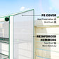 Portable Mini Greenhouse Green House with 3 Tier Shelves, Reinforced PE Cover, Roll-up Doors, 56.3"x18.1"x59.4", White