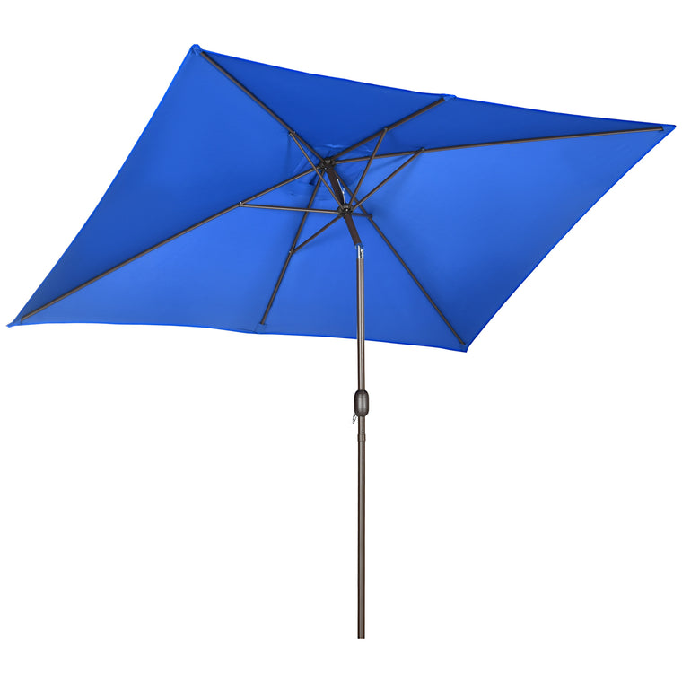 6.5x10ft Dark Blue Rectangle Umbrella with Aluminum Frame