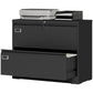 Lateral Filing Cabinet with 2 Drawers, Lockable Steel File Cabinet for A4/Letter/Legal Size Files, Black