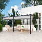Metal Retractable Pergola Canopy with Sidewalls, Outdoor Gazebo UPF30+ Sun Shade Shelter for Garden, Deck