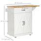 Foldable Kitchen Island with Storage Drawer, Farmhouse Style Rolling Utility Cart, Coffee Bar Cabinet on Wheels with Drop-Leaf Wood Top, White