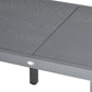 31.5"-63" Extendable Outdoor Dining Table for 4-6 with Aluminium Frame, Steel Tabletop Dark Grey