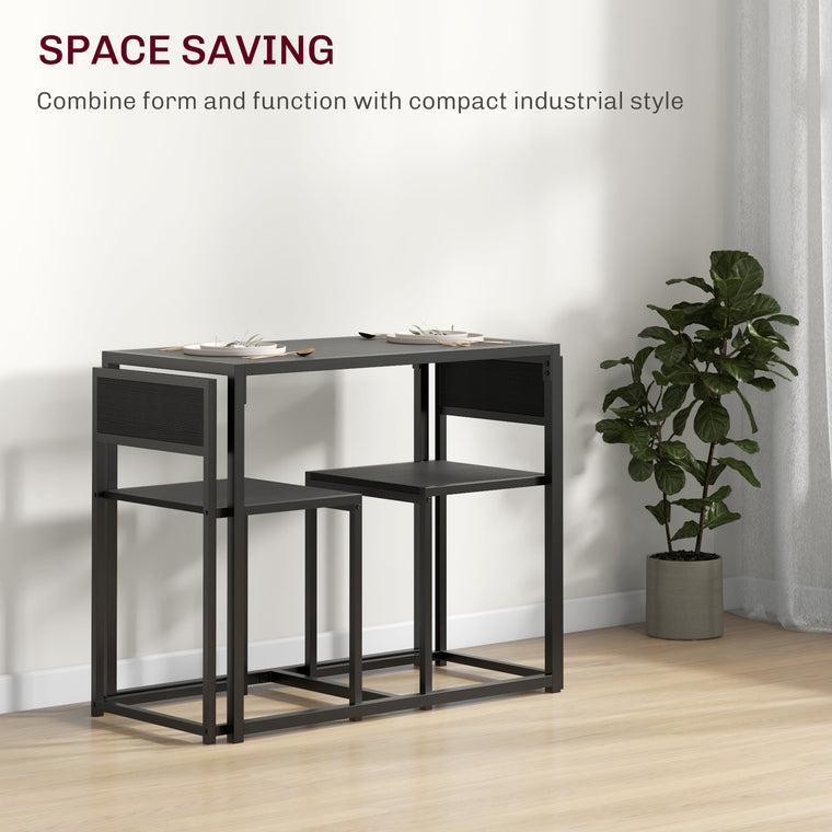 Industrial Dining Set for 2 - Black