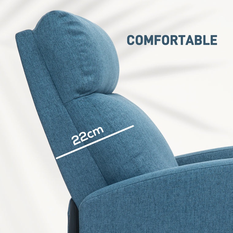Fabric Manual Recliner Chair with Padded Seat