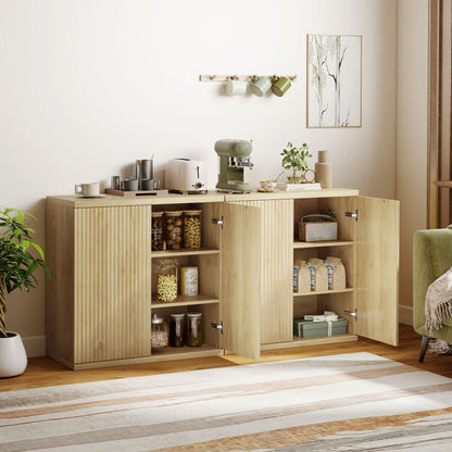 Sideboard Buffet Cabinet Set of 2 with Soft-Close Door