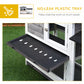 2-tier Wooden Rabbit Hutch w/ Ramp and Outdoor Run, Grey