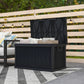 70 Gallon Deck Box, Resin Outdoor Storage Box with Handles, Waterproof Storage Container for Garden Tools, Black