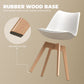 Modern Dining Table Chairs Set of 6, Rubber Wood Kitchen Table Chairs with PU Leather Cushion for Living Room, Bedroom