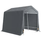 Garden Storage Tent, Patio Storage Shelter w/ Metal Frame and Double Zipper Doors, Green