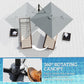 8 FT Aluminium Cantilever Patio Umbrella with 360° Rotation, Cross Base, Crank and Tilt for Garden, Patio, Dark Grey