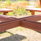 8 Seater Round Wooden Pub Bench & Picnic Table, Patio Dining Set for Outdoor Patio (Umbrella Not Included)