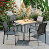 Stackable Patio Chairs Set of 4, Outdoor Dining Chairs with 20