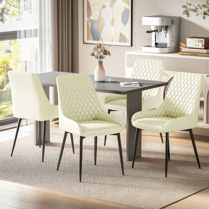 Tufted Upholstered Dining Chairs Set of 4