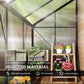 Aluminum Lean-to Greenhouse Polycarbonate Walk-in Greenhouse with Rain Gutter and Sliding Door, 6' x 4', Dark Grey
