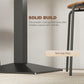 28" Square Dining Table, Modern Dining Room Table with Steel Base, Space Saving Small Kitchen Table, Walnut Wood Grain